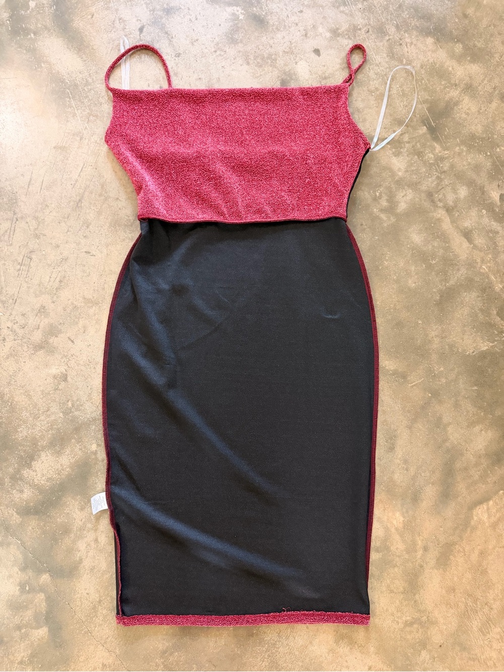 Haley & June Berry Metallic Cowl Neck Midi Dress Shimmer Spaghetti Strap L - Picture 11 of 13